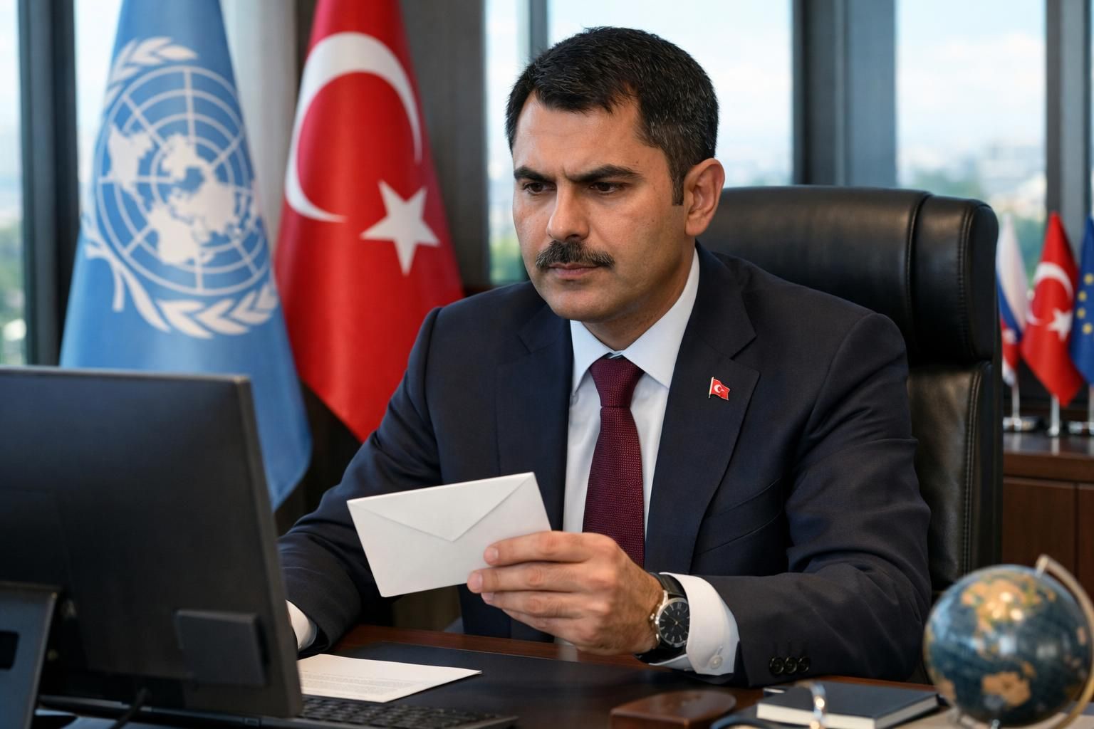 cop31 başkanı murat kurum, birleşmiş milletler ve taraf ülkelere iklim değişikliğiyle mücadelede iş birliği çağrısı yaparak ilk mektubunu gönderdi.