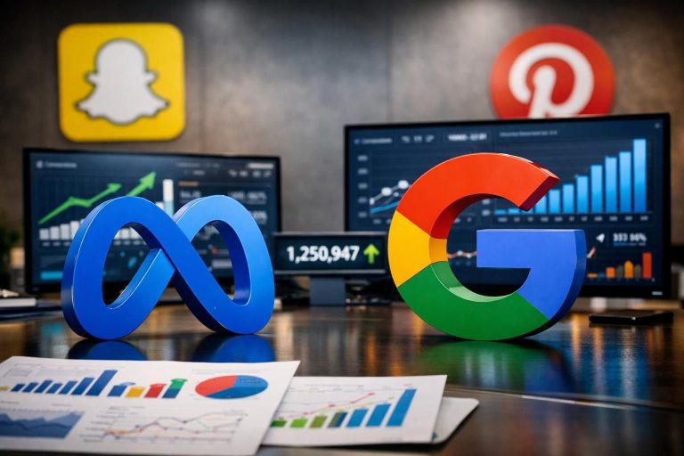 reklamverenler, snapchat ve pinterest yerine meta ve google'ı tercih ediyor, dijital pazarlamada en etkili platformları keşfedin.