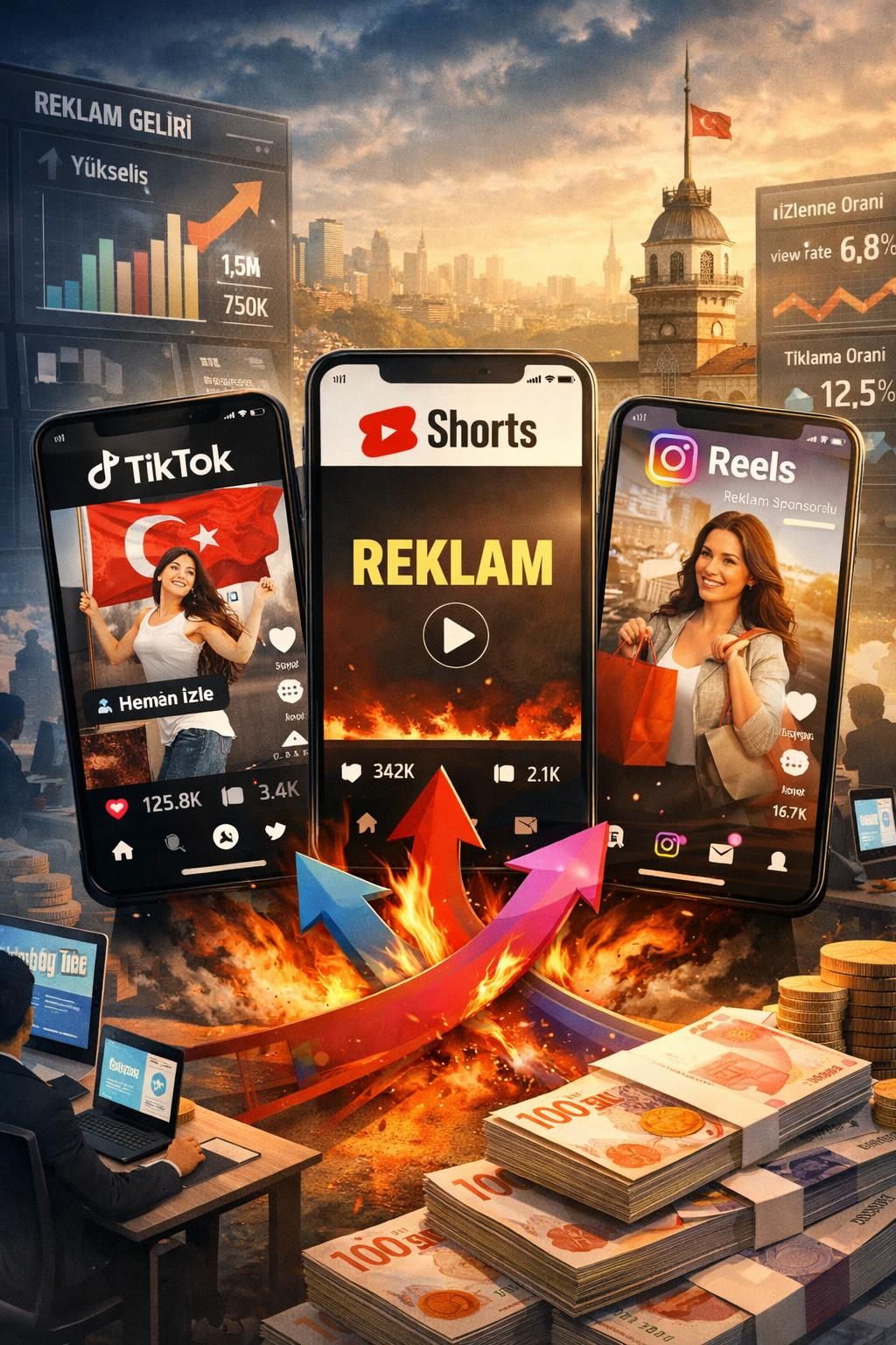 tiktok, youtube shorts ve reels arasında reklam rekabeti giderek artıyor. en popüler kısa video platformları, marka ve içerik oluşturucular için yeni fırsatlar sunuyor.