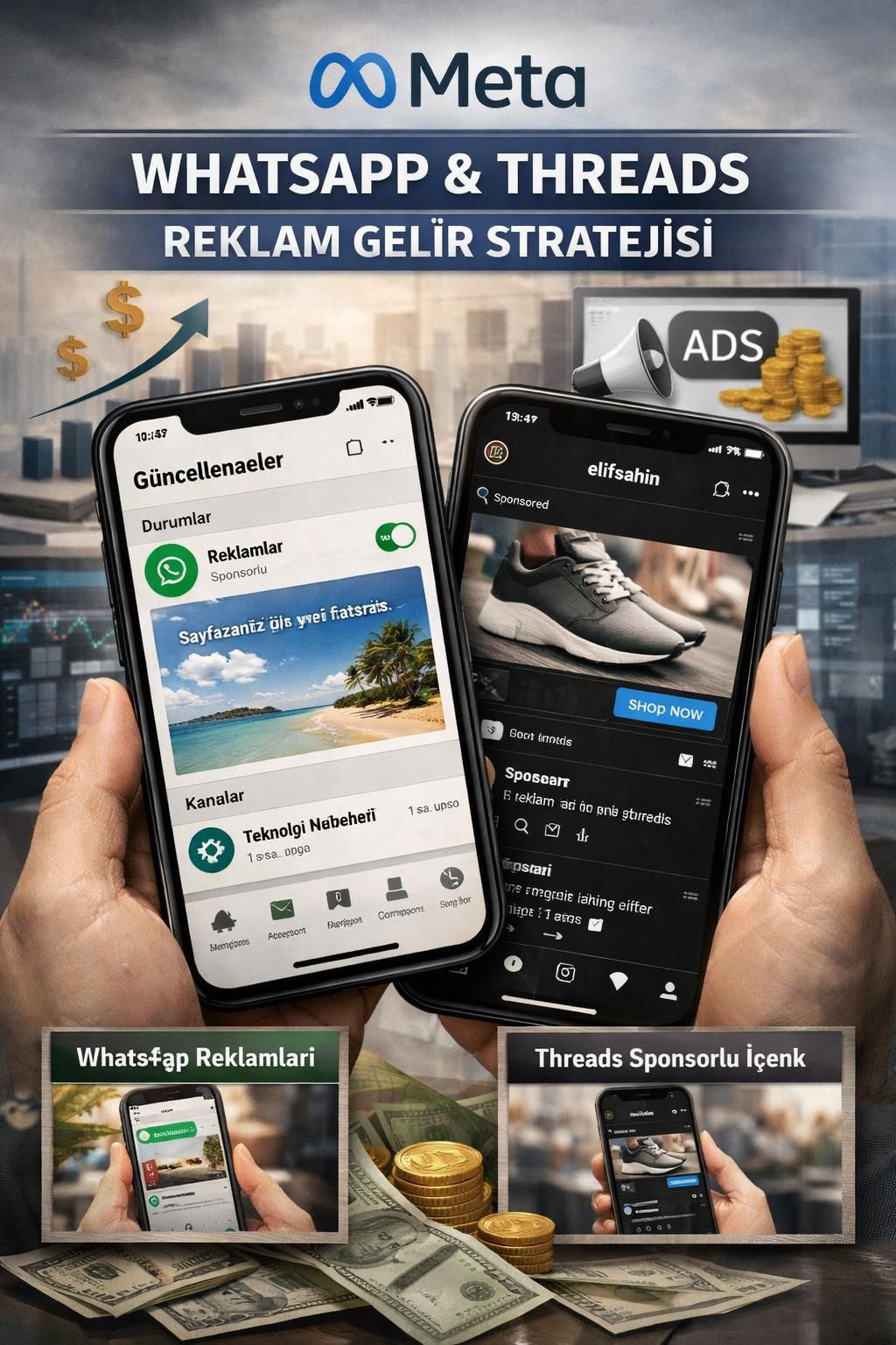 whatsapp ve threads, meta için yeni reklam gelir kaynakları olarak ön plana çıkıyor. i̇şletmeler için reklam fırsatları genişliyor ve dijital pazarlamada yeni dönemi başlatıyor.
