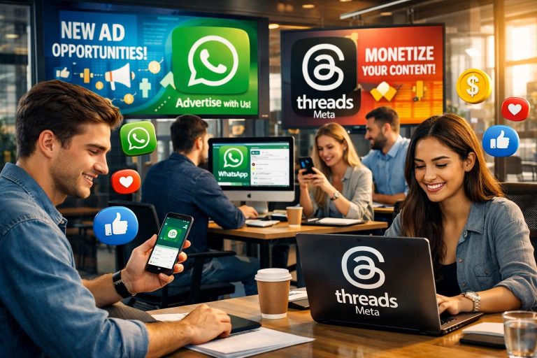 whatsapp ve threads, meta için yeni reklam gelir kaynakları olarak öne çıkıyor. bu platformlar, reklamverenlere yenilikçi fırsatlar sunarak meta'nın dijital reklam gelirlerini artırıyor.