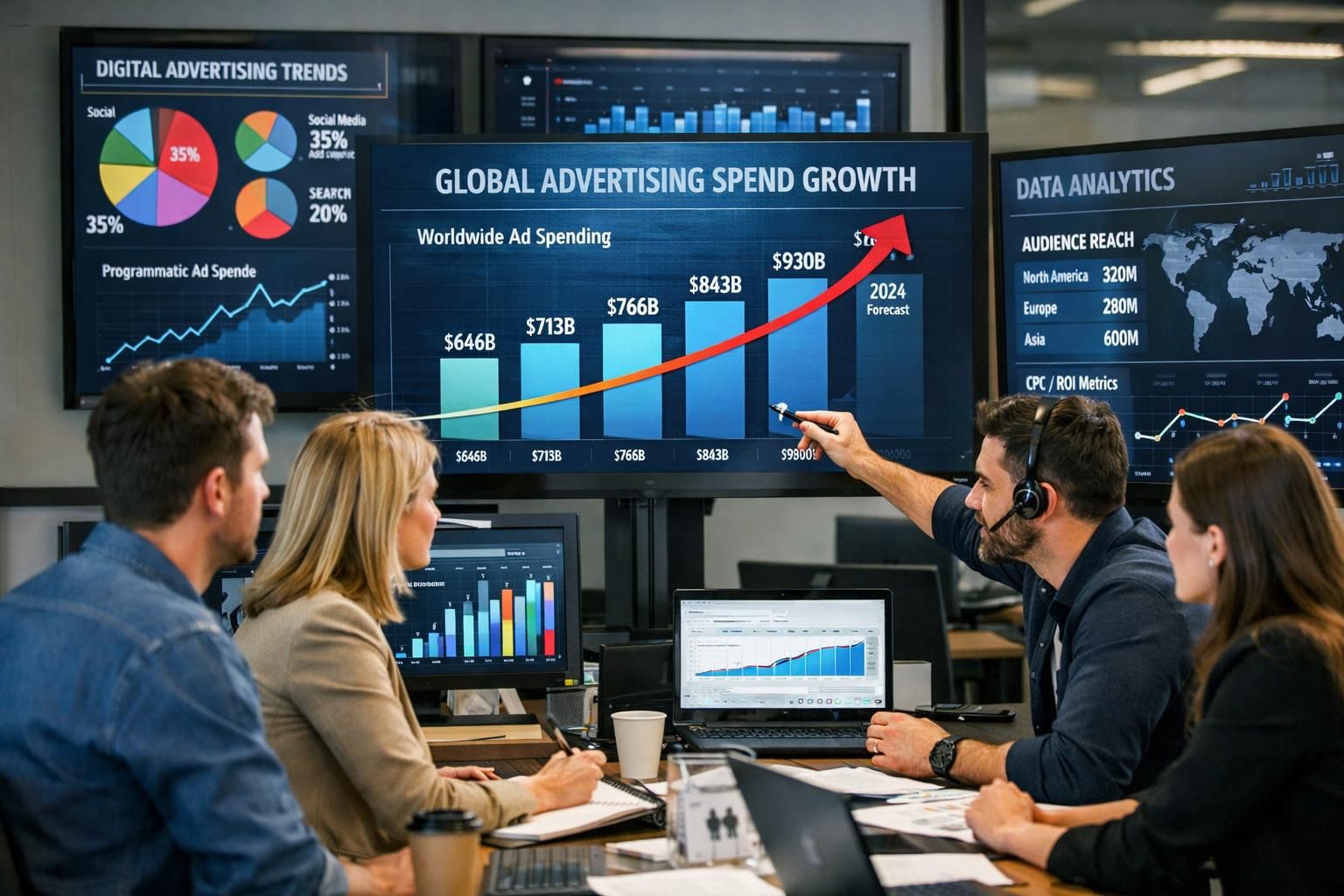 ekonomik baskılara rağmen, küresel reklam harcamaları büyümeye devam ediyor. reklam sektöründeki güncel trendler ve analizler hakkında bilgi edinin.