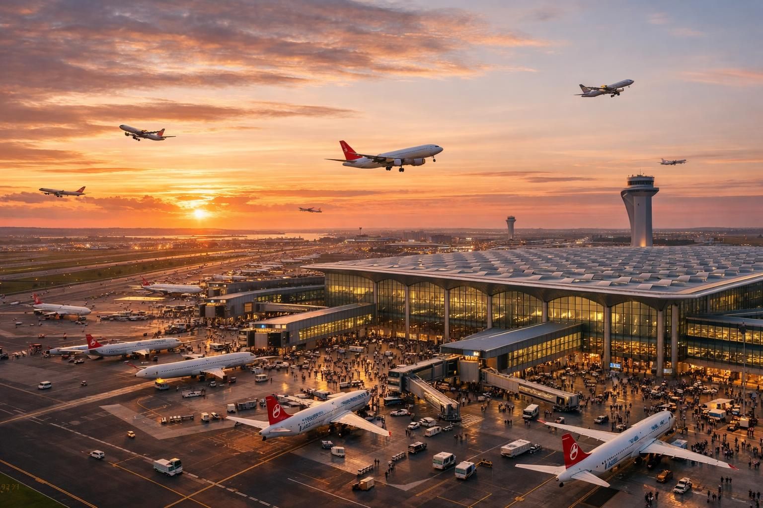 i̇stanbul havalimanı, günlük ortalama 1.472 uçuş ile avrupa'nın en yoğun havalimanı olarak öne çıkıyor. avrupa'nın havacılık merkezi olarak önemli bir rol oynayan i̇stanbul havalimanı hakkında detaylı bilgi edinin.