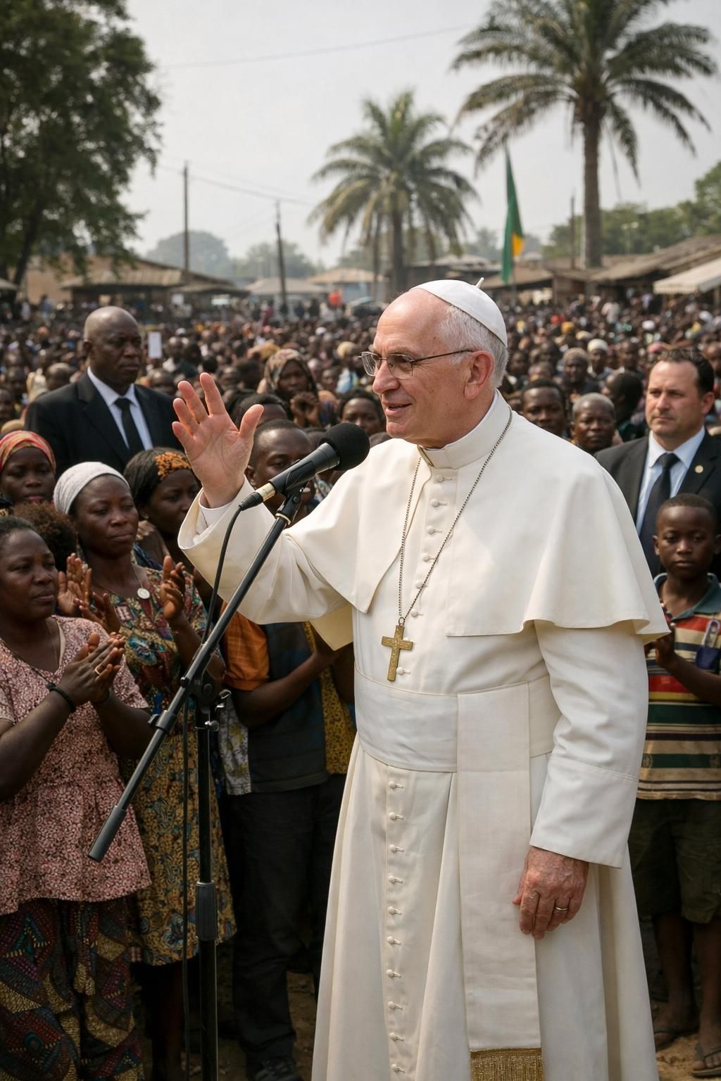 papa xiv. leo, afrika turunda küresel barış ve birlikte yaşama çağrısıyla insanları birleştirmeye devam ediyor.